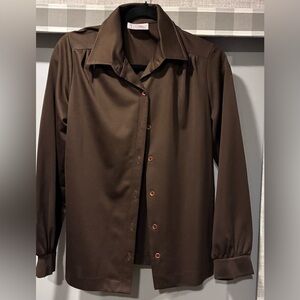 Vintage LeeMar MCM Shirt Brown Country Western Womenswear